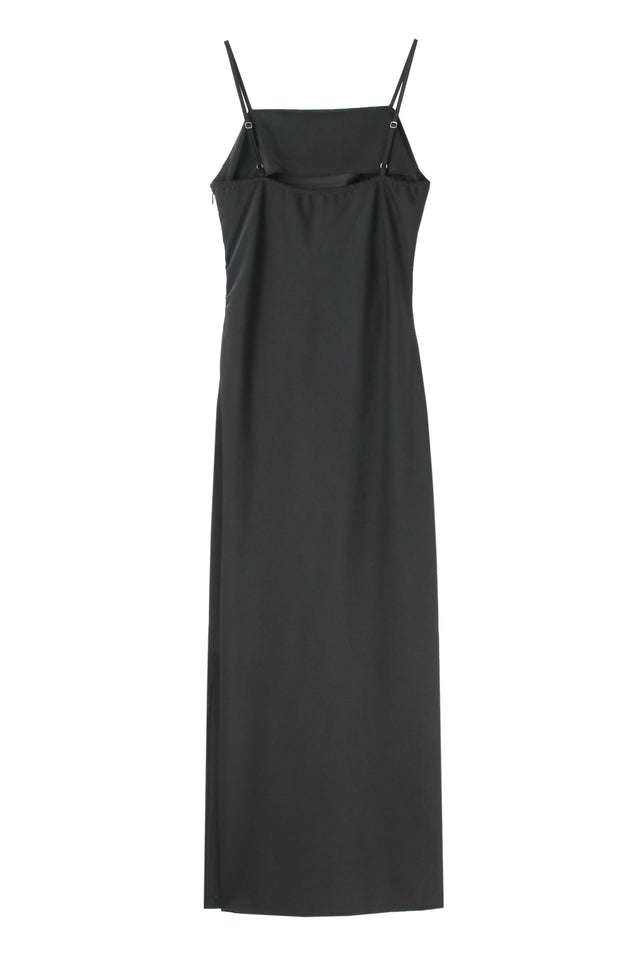 STRETCH SATIN GATHER CAMISOLE DRESS 2