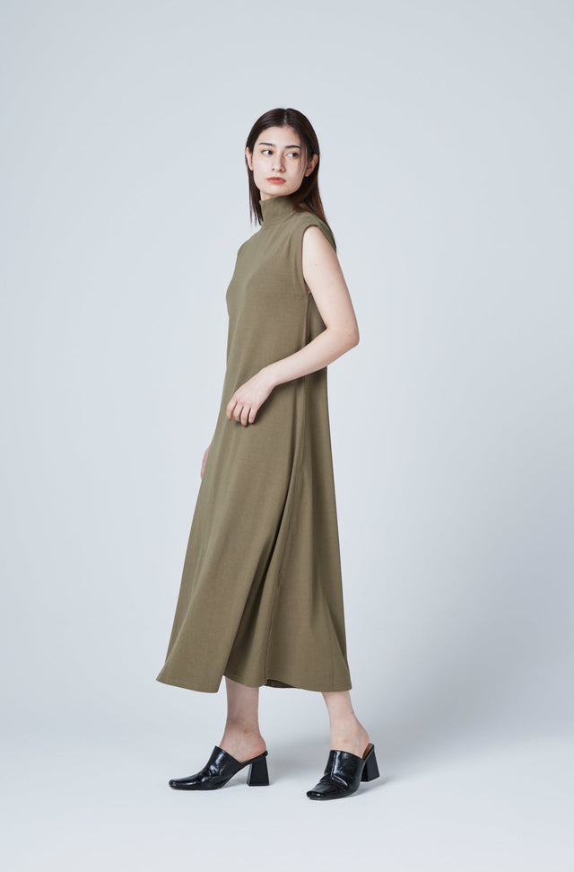 RIB LONG DRESS WITH BELT 2
