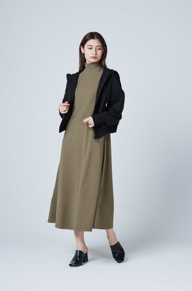 RIB LONG DRESS WITH BELT 2