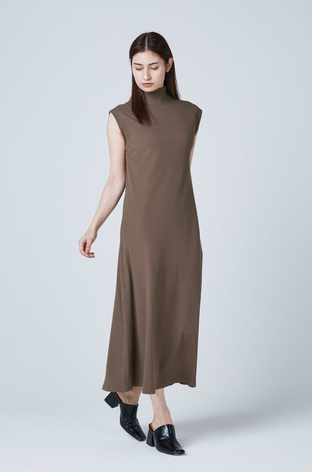 RIB LONG DRESS WITH BELT 2