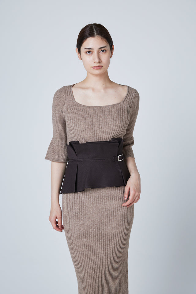 PEPLUM OVER BELT