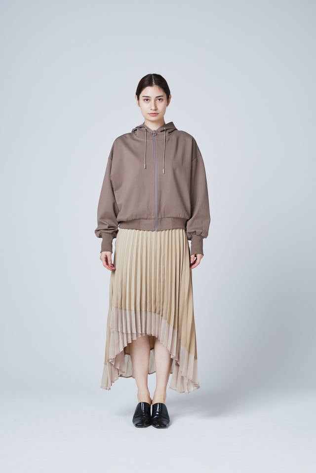 SHEER HEM PLEATS SKIRT 2