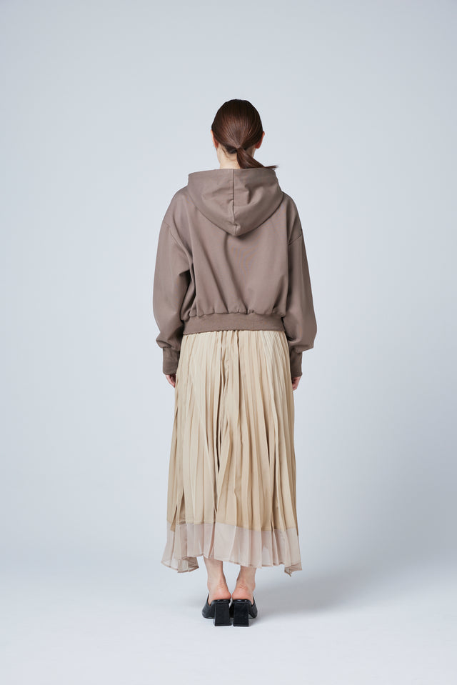 SHEER HEM PLEATS SKIRT 2