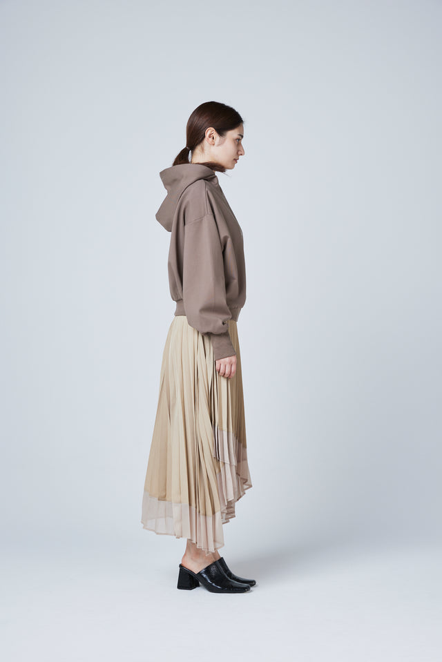 SHEER HEM PLEATS SKIRT 2