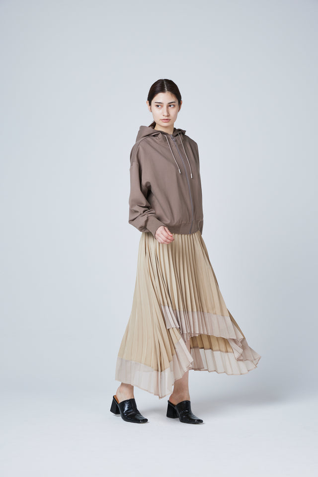 SHEER HEM PLEATS SKIRT 2