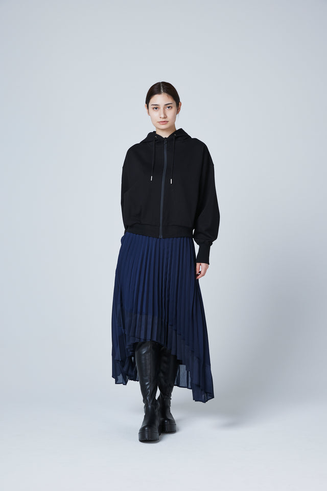 SHEER HEM PLEATS SKIRT 2