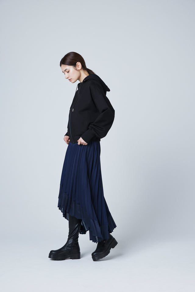 SHEER HEM PLEATS SKIRT 2