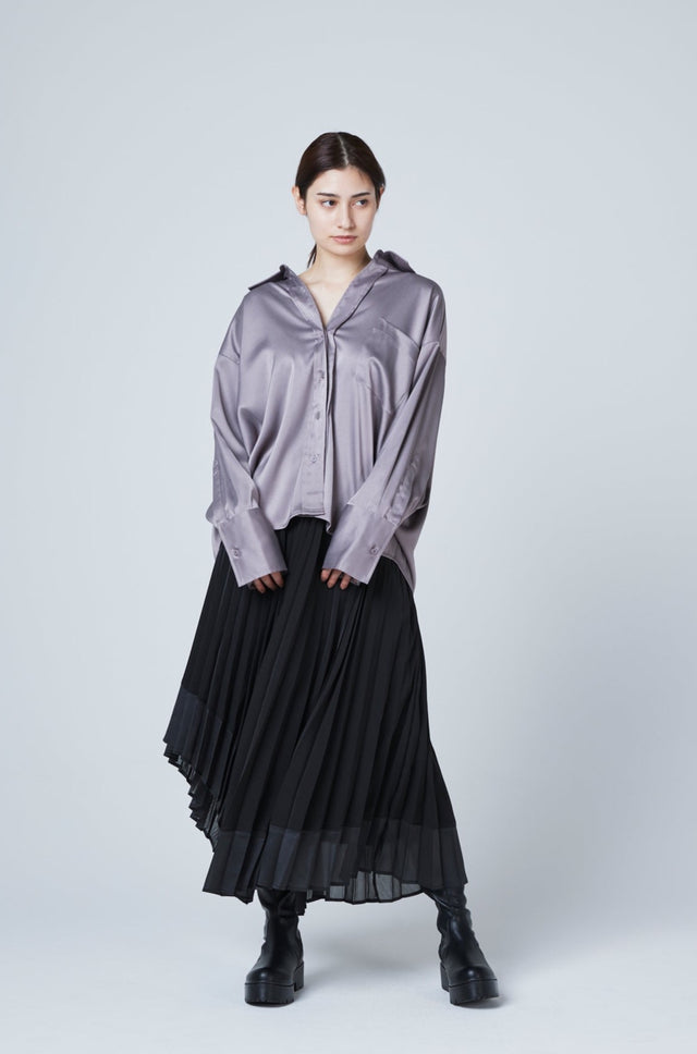 PULLBACK SATIN SHIRTS