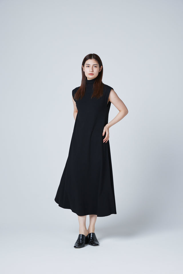 RIB LONG DRESS WITH BELT 2