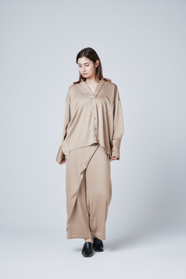 PULLBACK SATIN SHIRTS