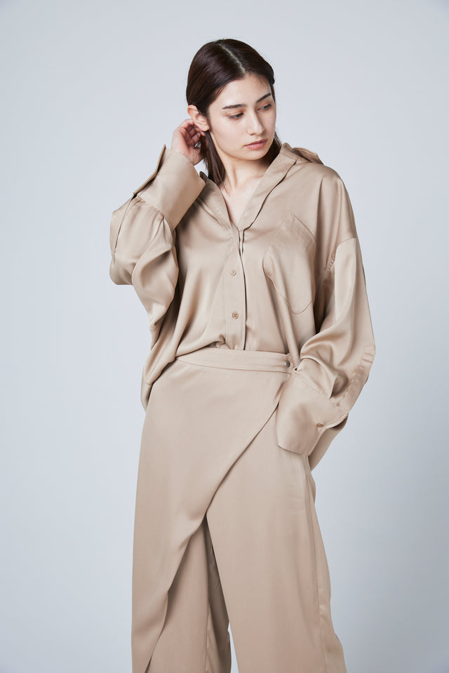 WRAP SATIN PANTS