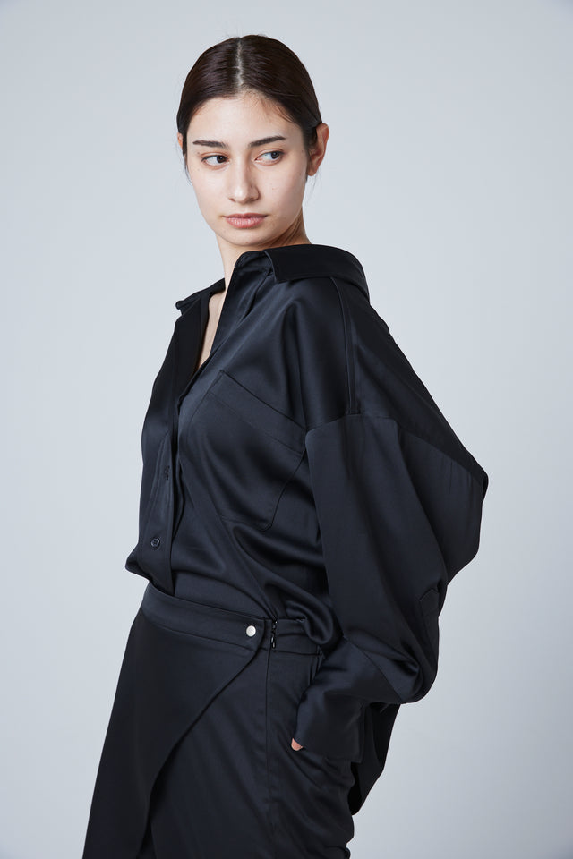 PULLBACK SATIN SHIRTS