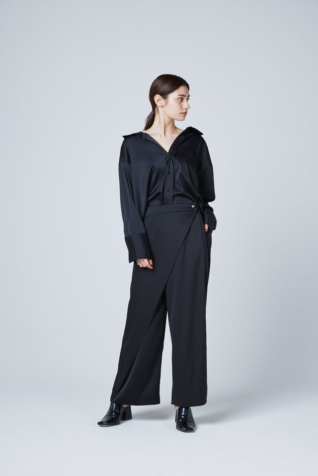 WRAP SATIN PANTS