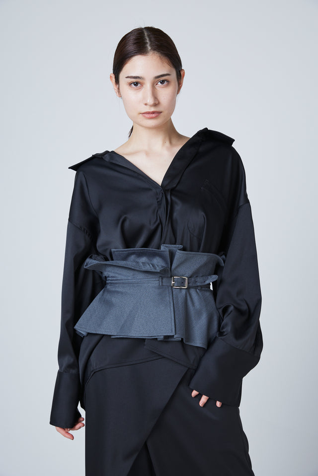 PULLBACK SATIN SHIRTS