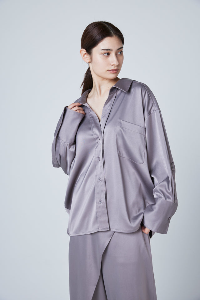 PULLBACK SATIN SHIRTS