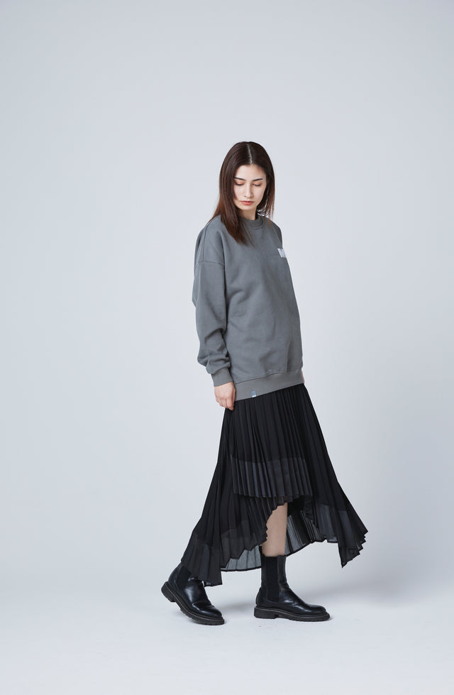 SHEER HEM PLEATS SKIRT 2