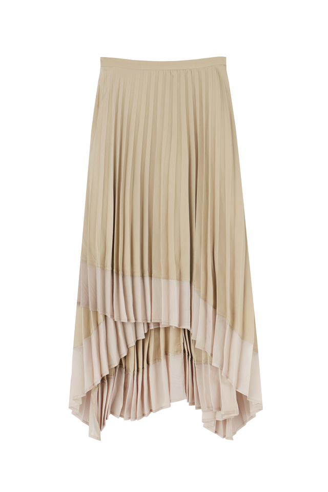SHEER HEM PLEATS SKIRT 2