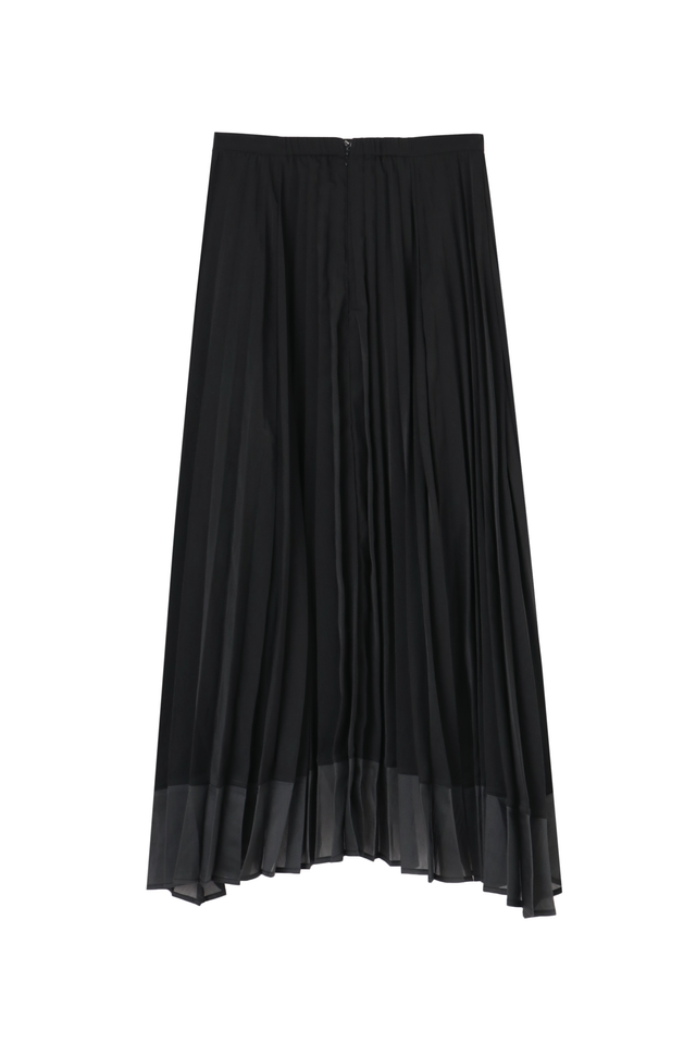 SHEER HEM PLEATS SKIRT 2