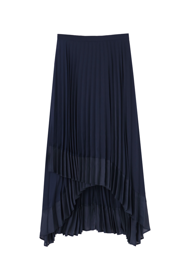 SHEER HEM PLEATS SKIRT 2