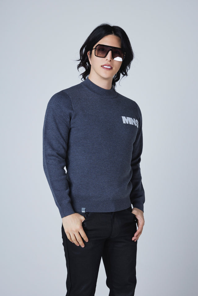 MNS PATCH SLIM FIT KNIT