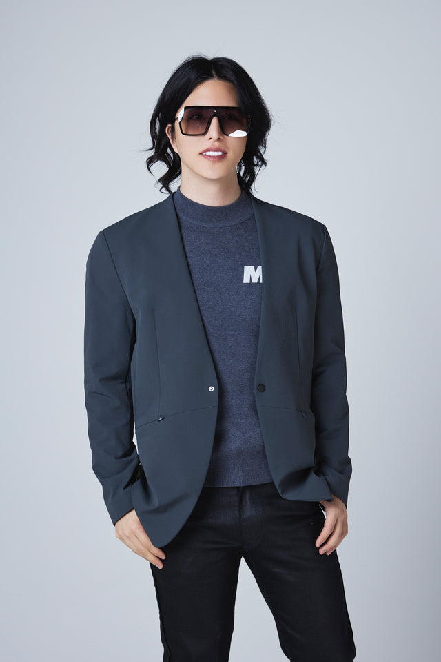 MNS PATCH SLIM FIT KNIT