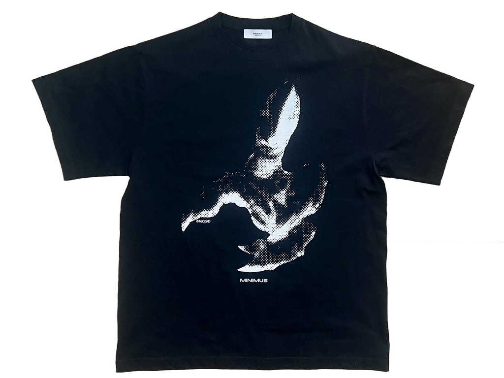 Hell Teacher Hand Front Print Tee ｜ 正面を貫くハーフトーンの造形