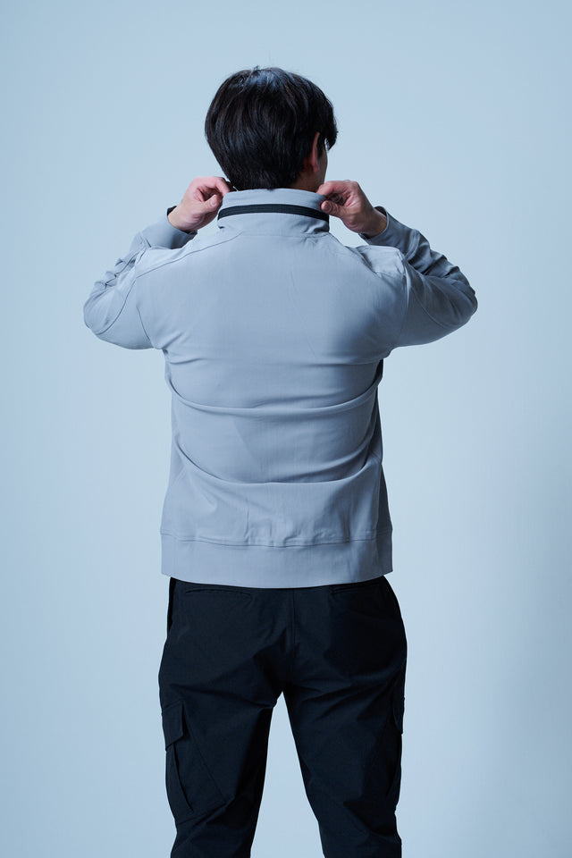 STAND COLLAR ZIP UP BLOUSON