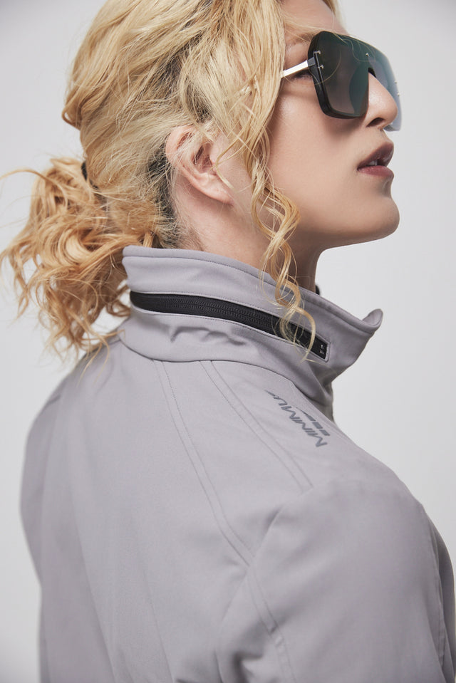 STAND COLLAR ZIP UP BLOUSON