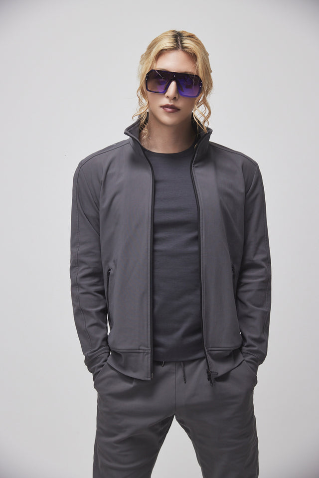 STAND COLLAR ZIP UP BLOUSON