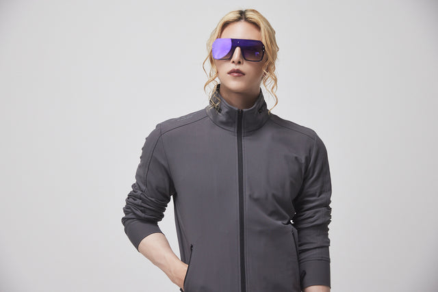STAND COLLAR ZIP UP BLOUSON