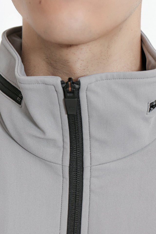 STAND COLLAR ZIP UP BLOUSON