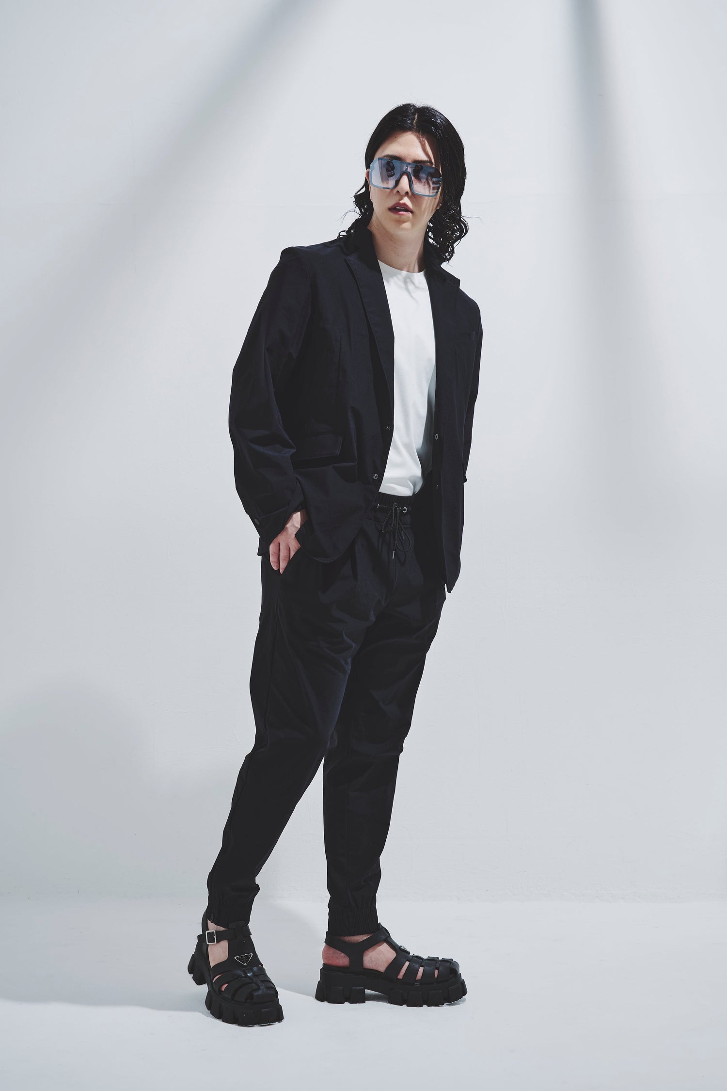 ACTIVE JERSEY PANTS｜4WAYハイキックバック・ワンタック｜ウエストドローコード・次世代セットアップスラックス