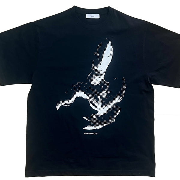Hell Teacher Hand Front Print Tee ｜ 正面を貫くハーフトーンの造形